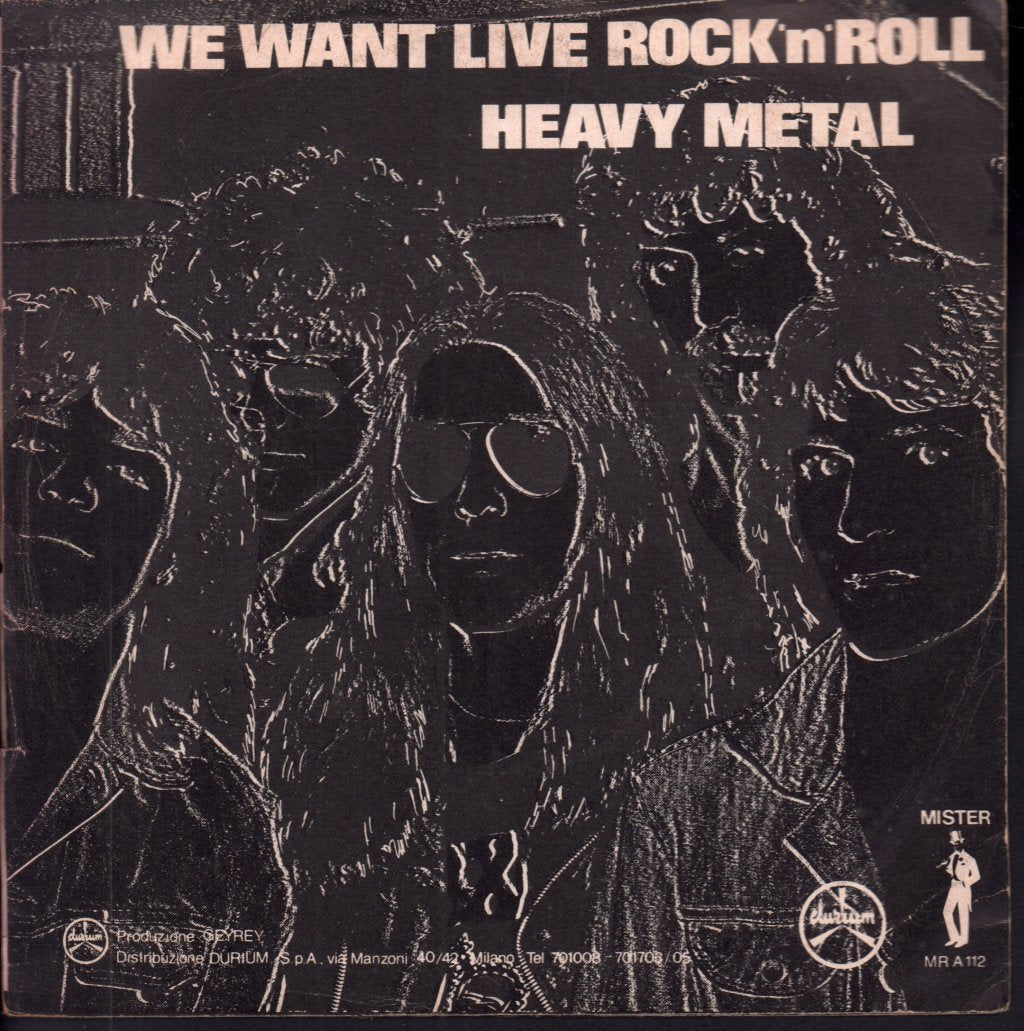 Vanadium - We Want Live Rock 'n' Roll / Heavy Metal - 7 Inch