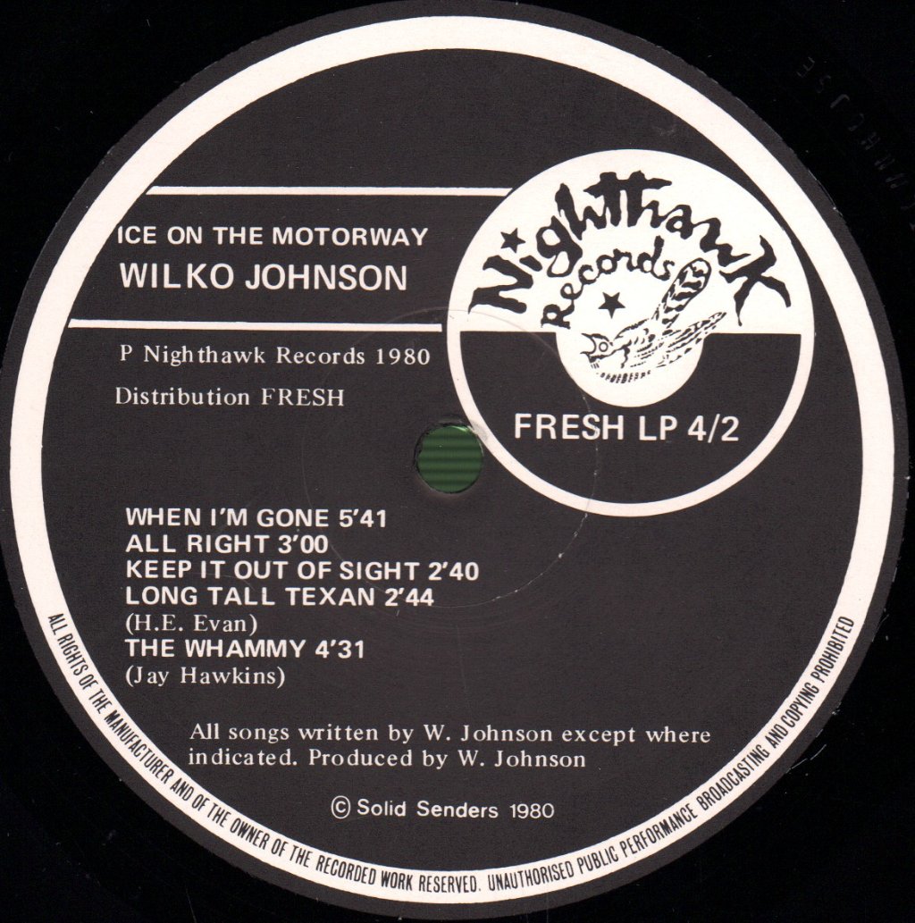 Wilko Johnson - Ice On The Motorway - Lp