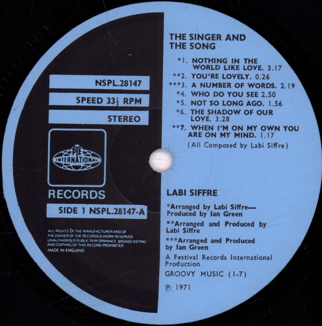 Labi Siffre - Singer And The Song - Lp