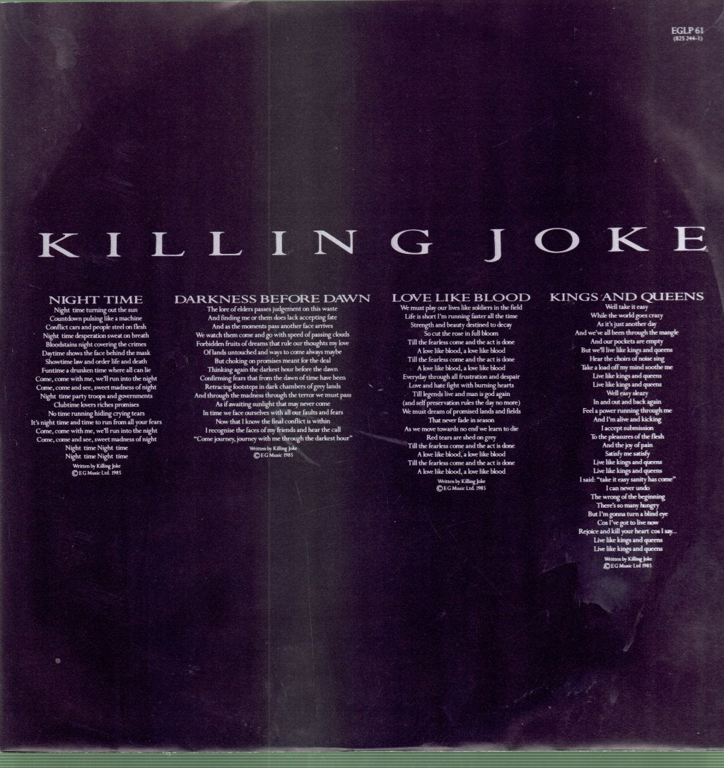 Killing Joke - Night Time - Lp