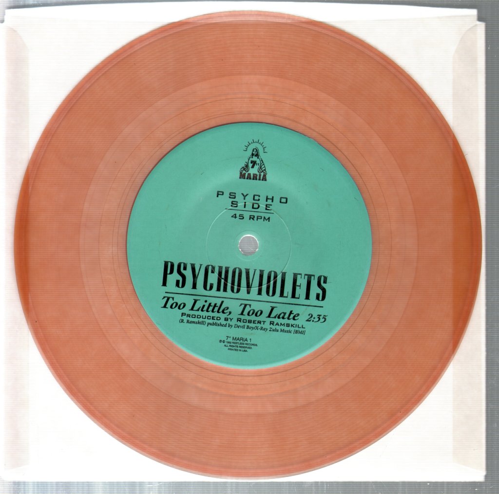 Psychoviolets/Cinderblock - Too Little Too Late/Fall Into Place - 7 Inch