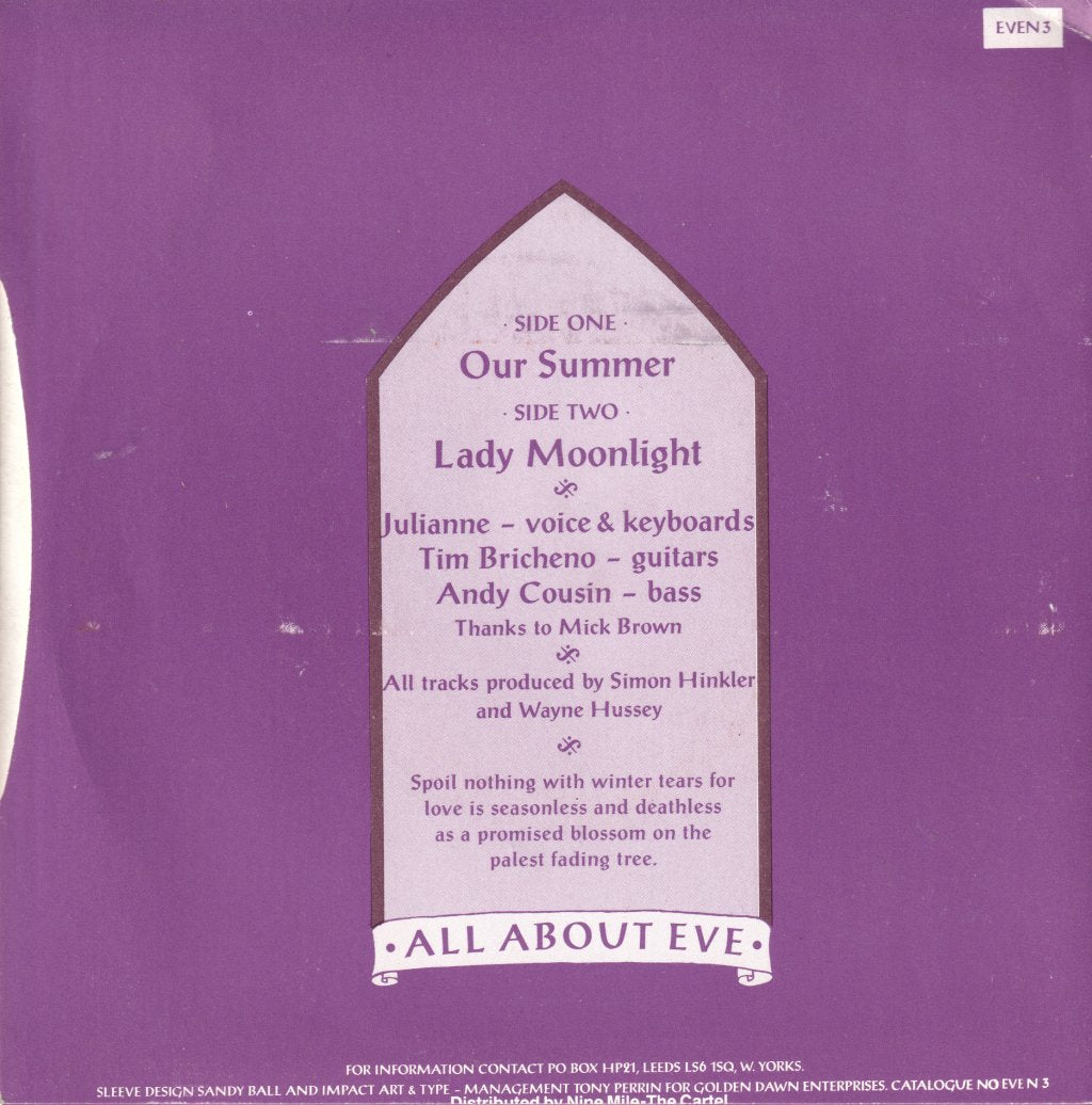 All About Eve - Our Summer - 7 Inch