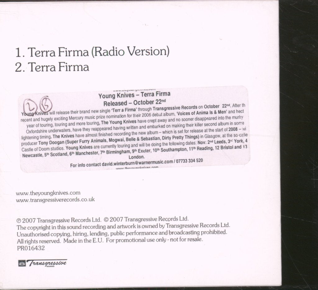 Young Knives - Terra Firma - Cd