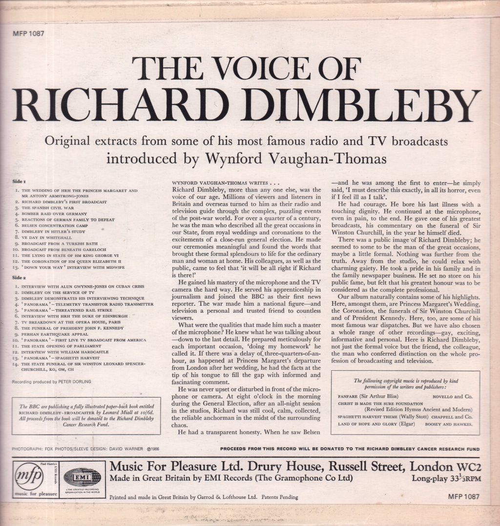 Richard Dimbleby - Voice Of - Lp