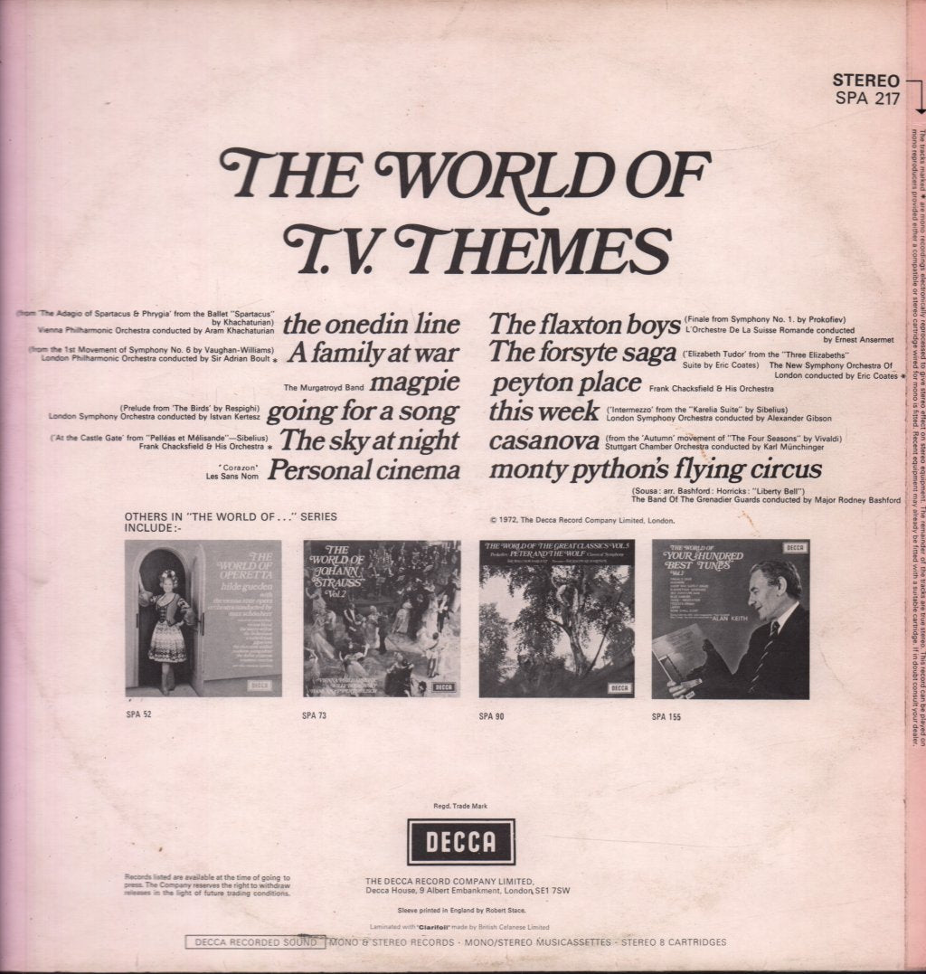 Various Artists - World Of Tv Themes - Lp