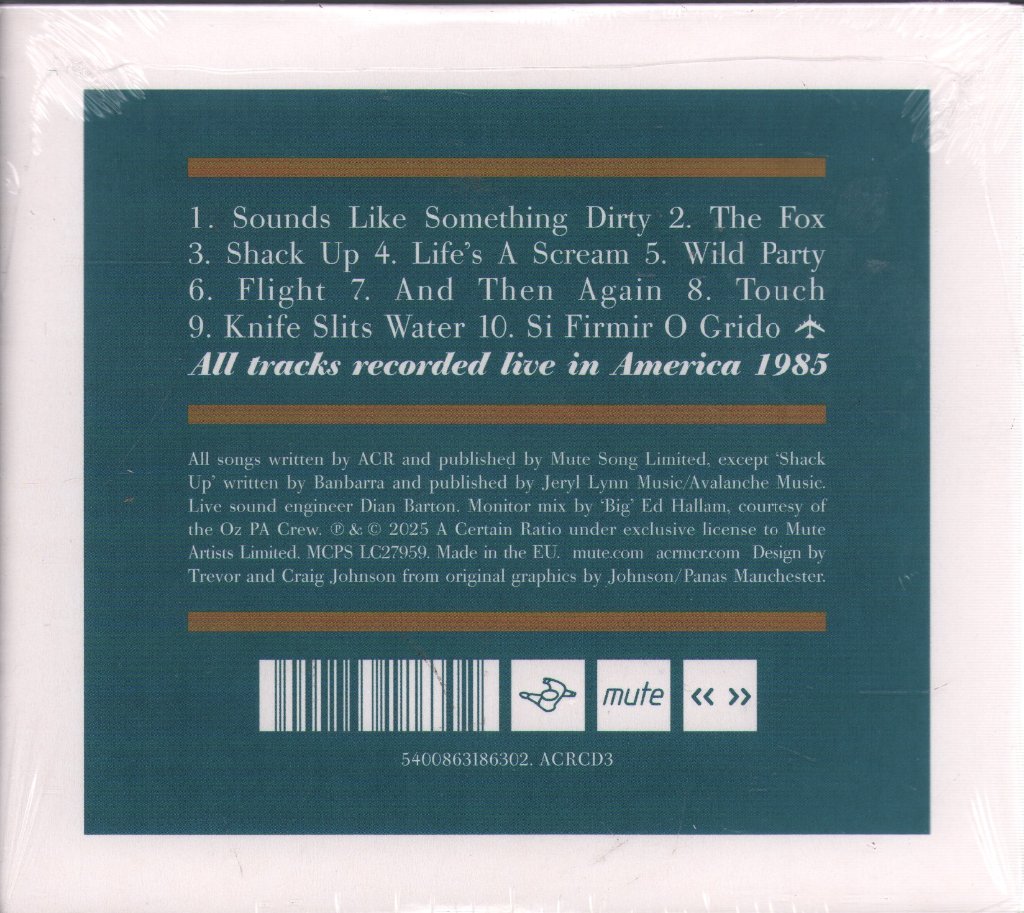 A Certain Ratio - Live In America - Cd