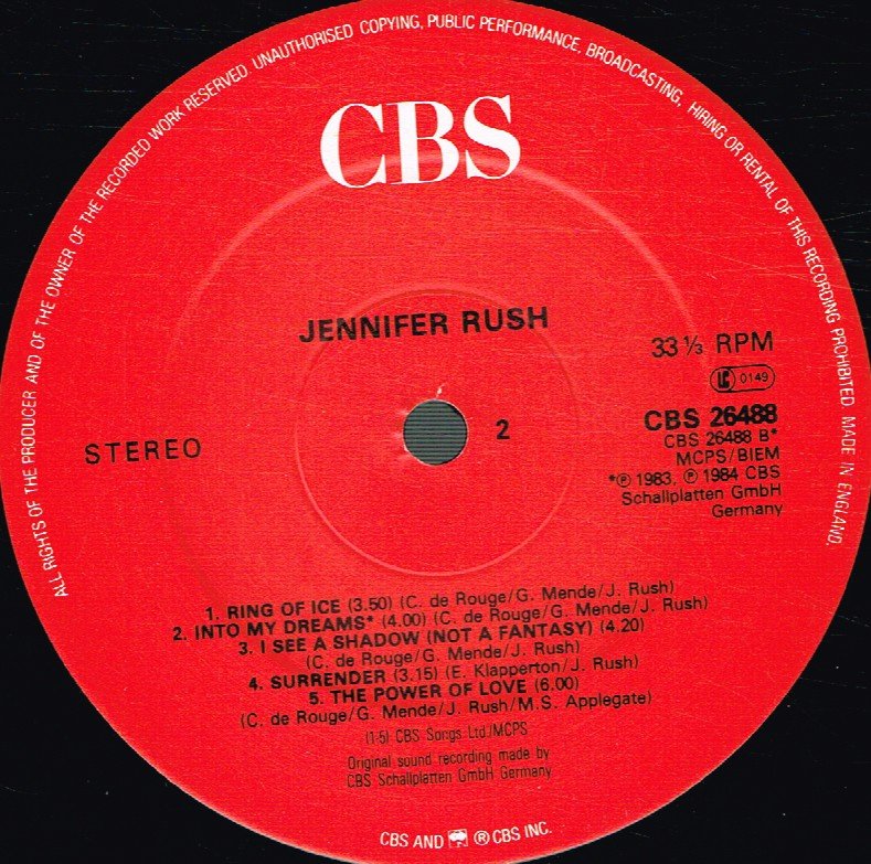 Jennifer Rush - Jennifer Rush - Lp