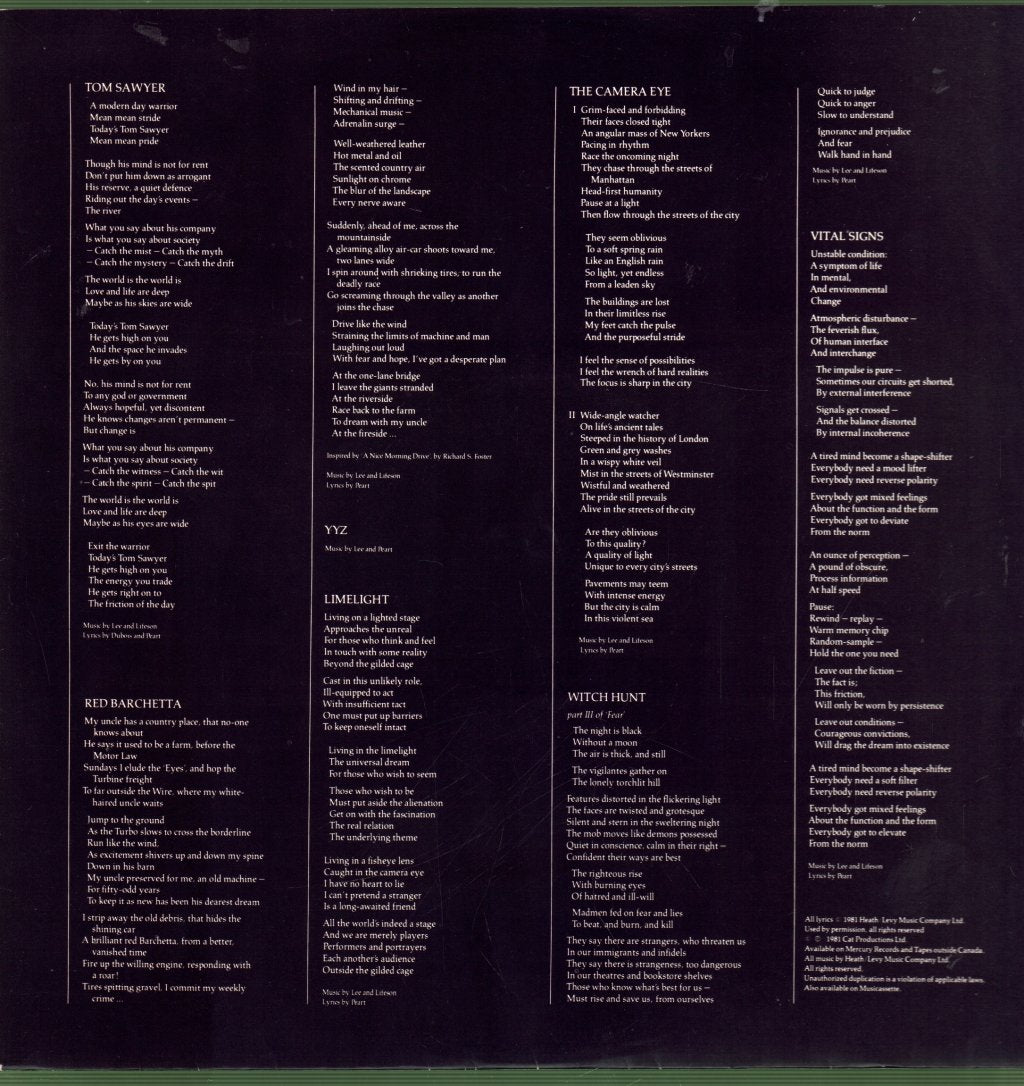 Rush - Moving Pictures - Lp