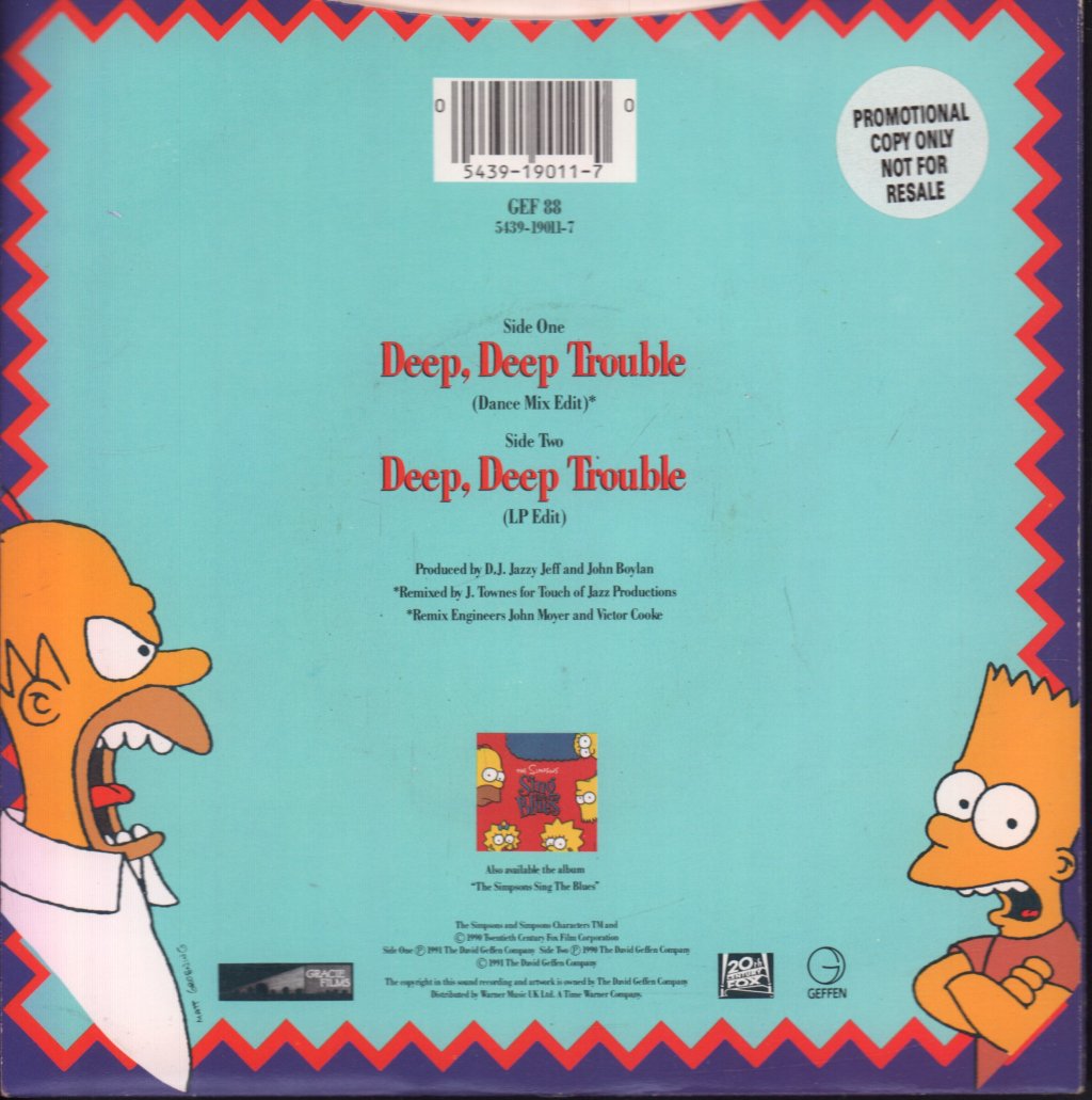 Simpsons - Deep Deep Trouble - 7 Inch