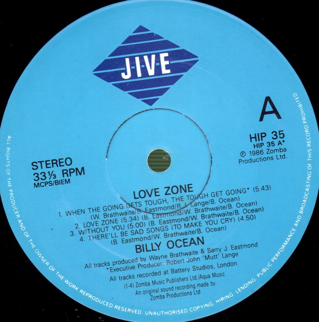 Billy Ocean - Love Zone - Lp