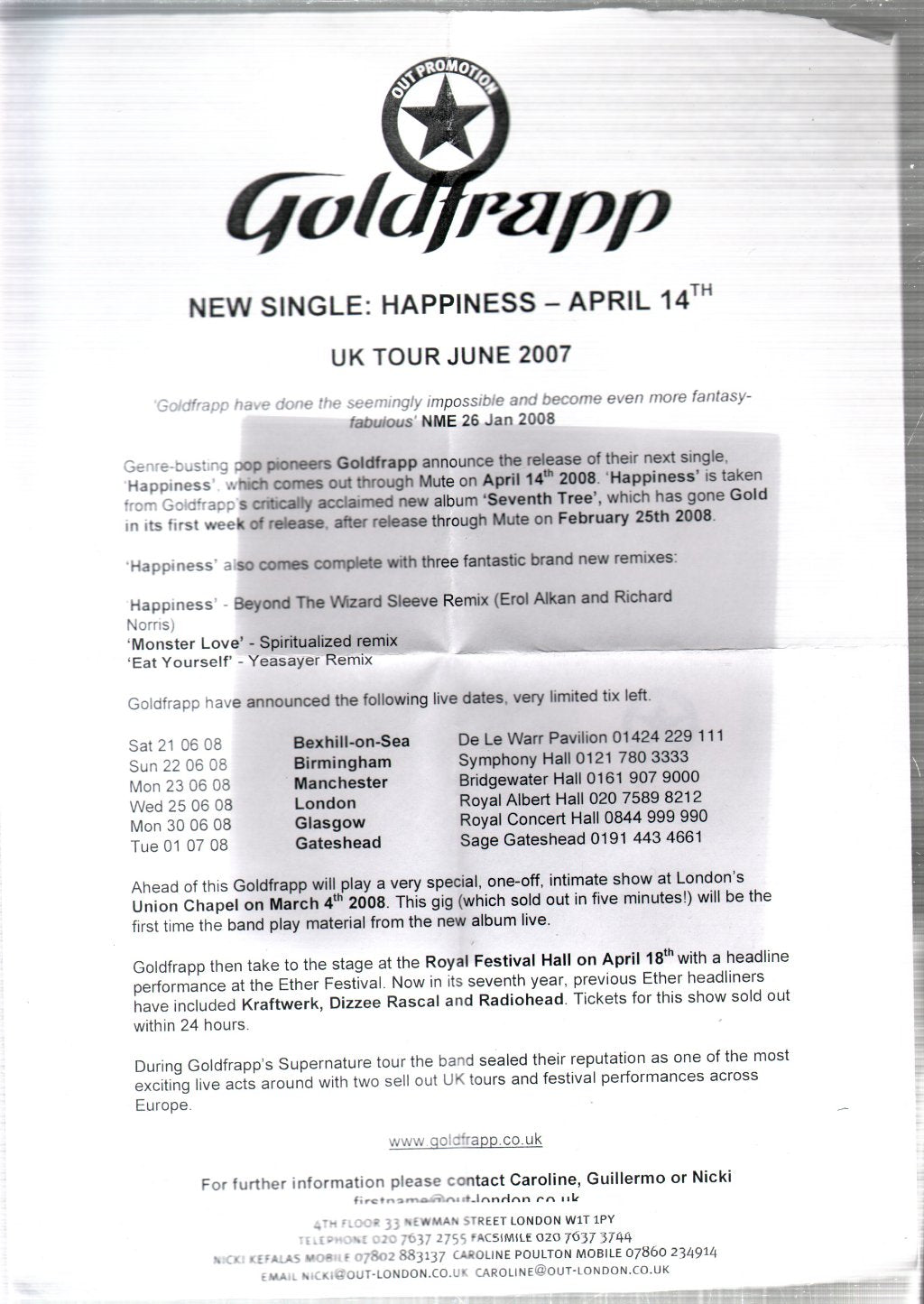 Goldfrapp - Happiness - Cd