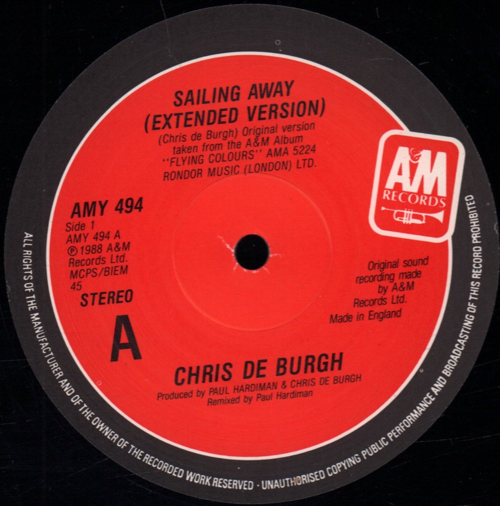 Chris De Burgh - Sailing Away - 12 Inch