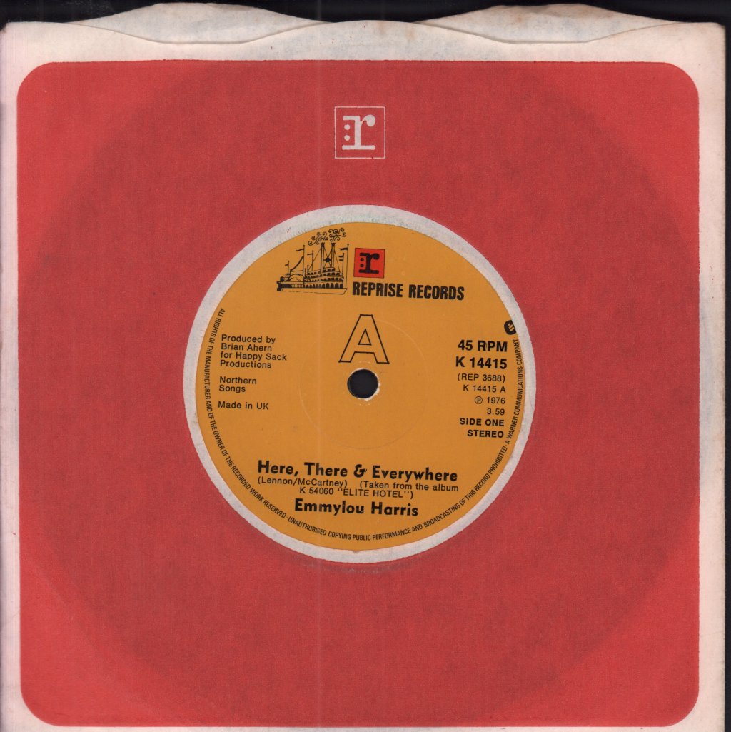 Emmylou Harris - Here There And Everywhere - 7 Inch