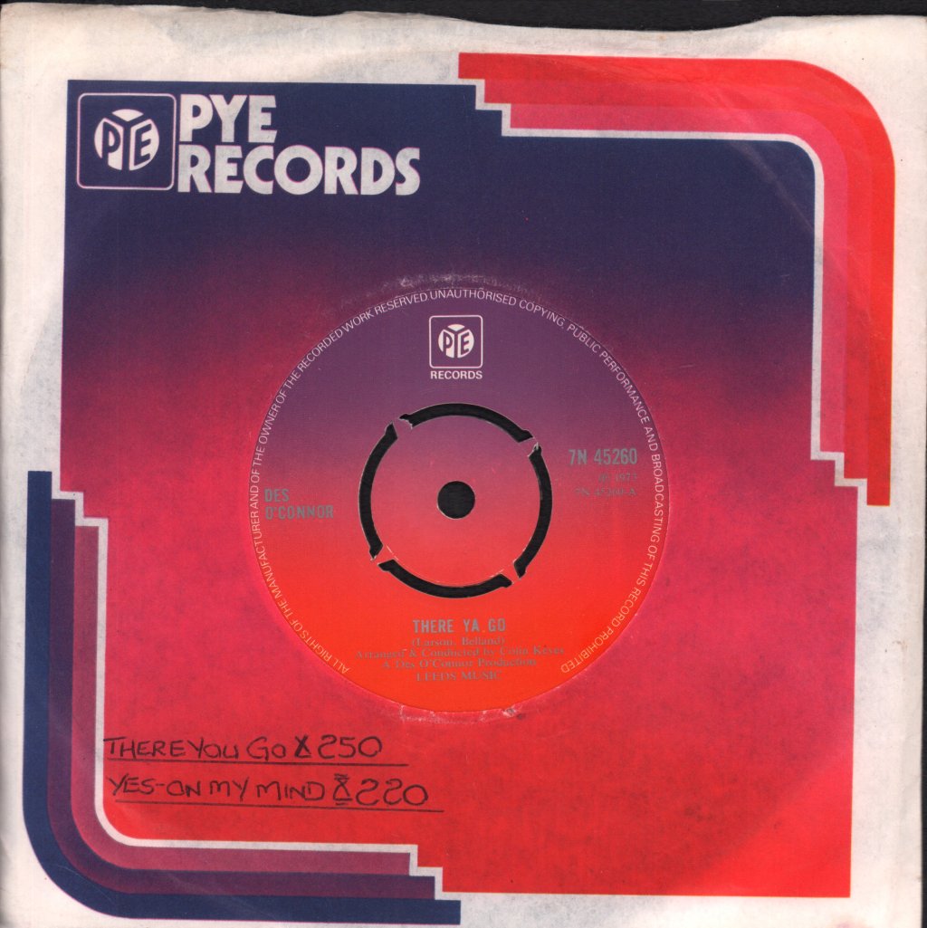 Des O'Connor - There Ya Go - 7 Inch