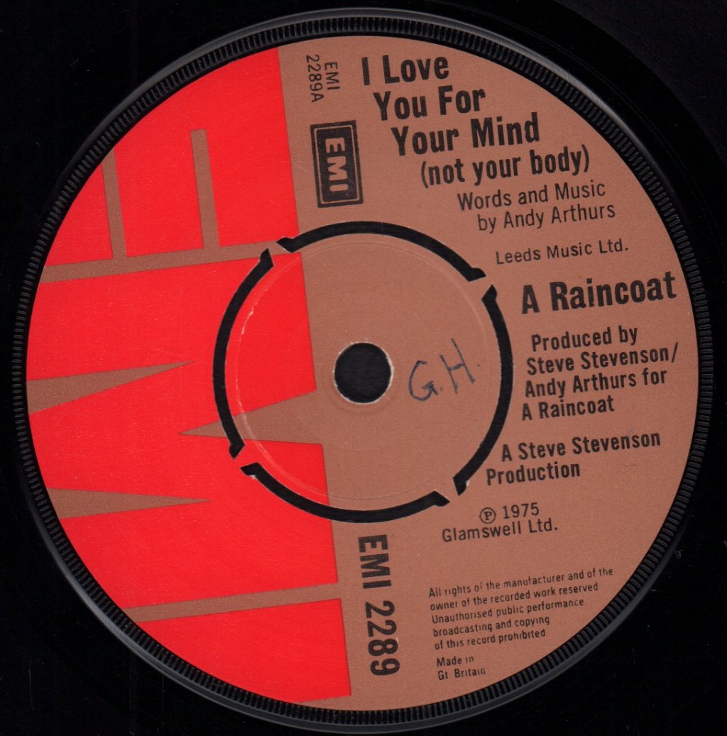 A Raincoat - I Love You For Your Mind - 7 Inch