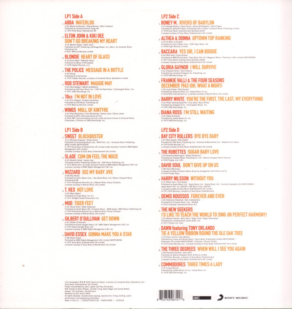 Various Artists - 70s #1s - Double Lp
