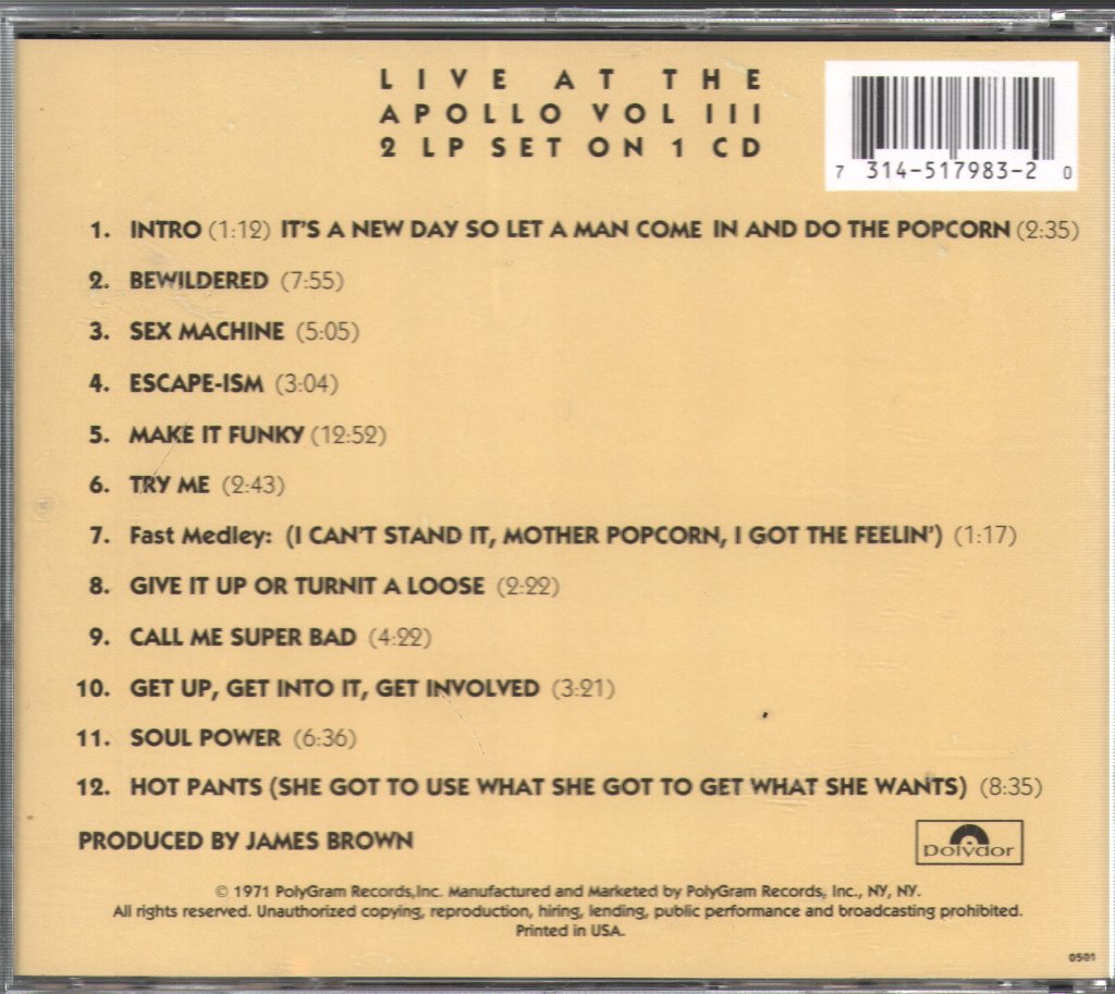 James Brown - Revolution Of The Mind - Cd