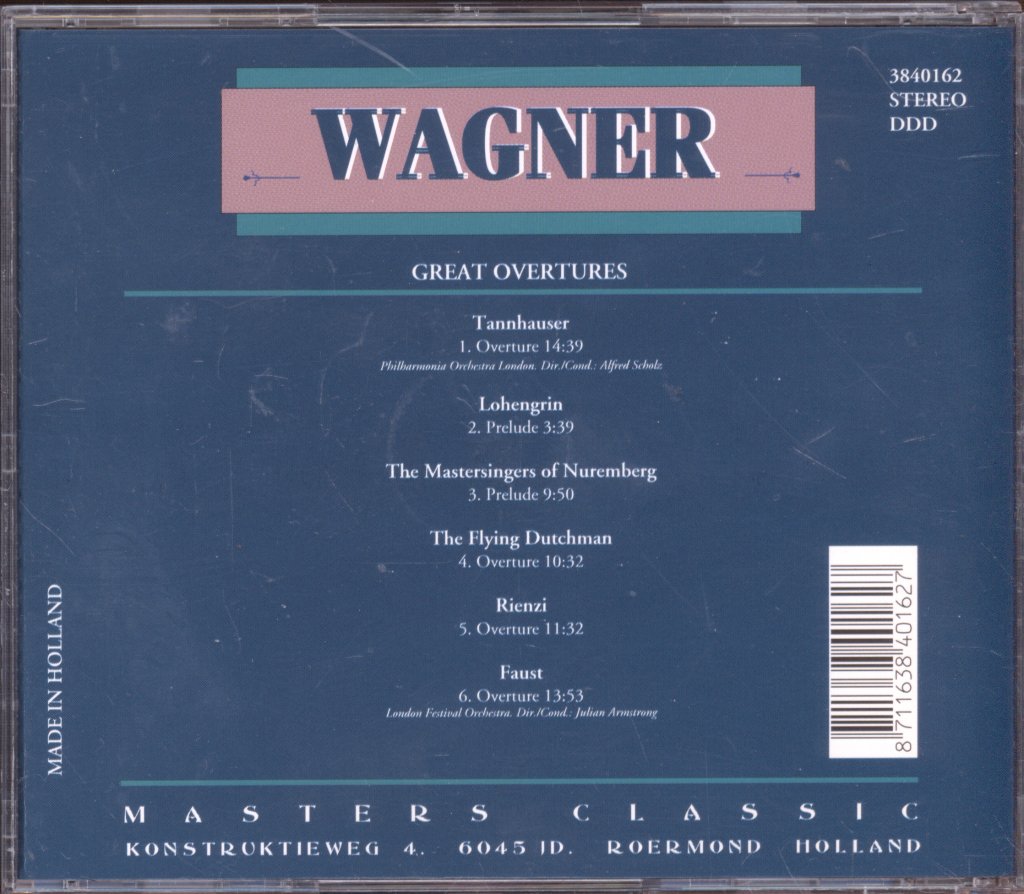 Philharmonia Orchestra / London Festival Orchestra - Wagner - Great Overtures - Cd