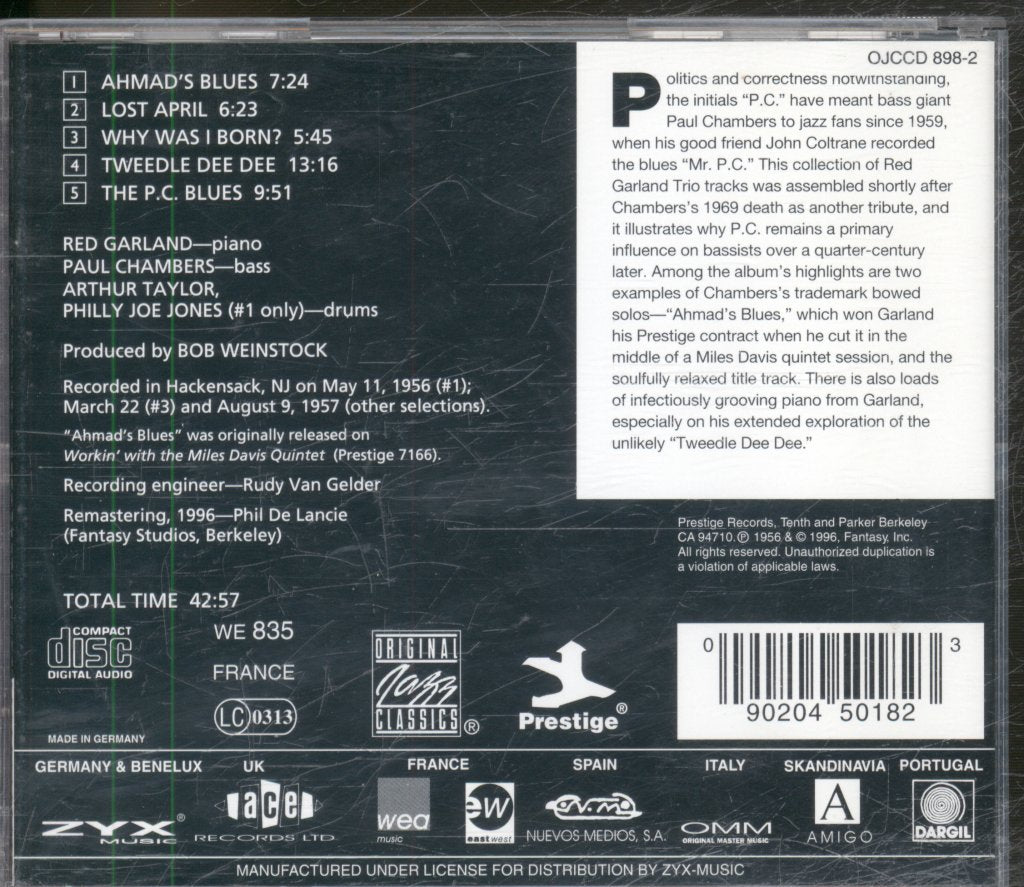Red Garland - P.C. Blues - Cd