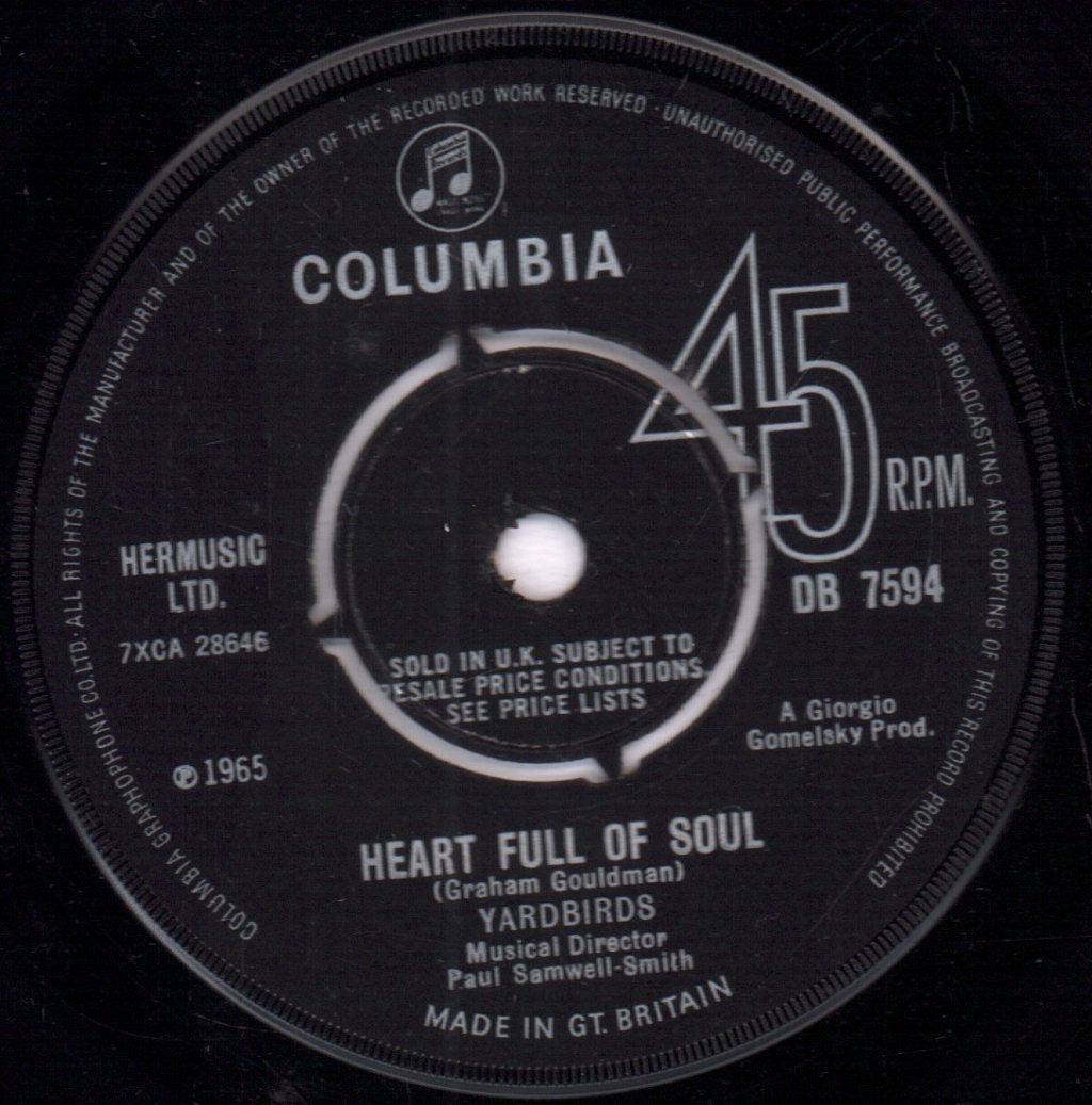 Yardbirds - Heart Full Of Soul - 7 Inch