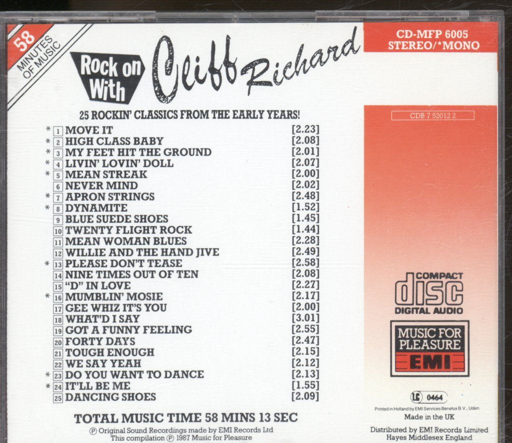 Cliff Richard - Rock On With Cliff Richard - Cd