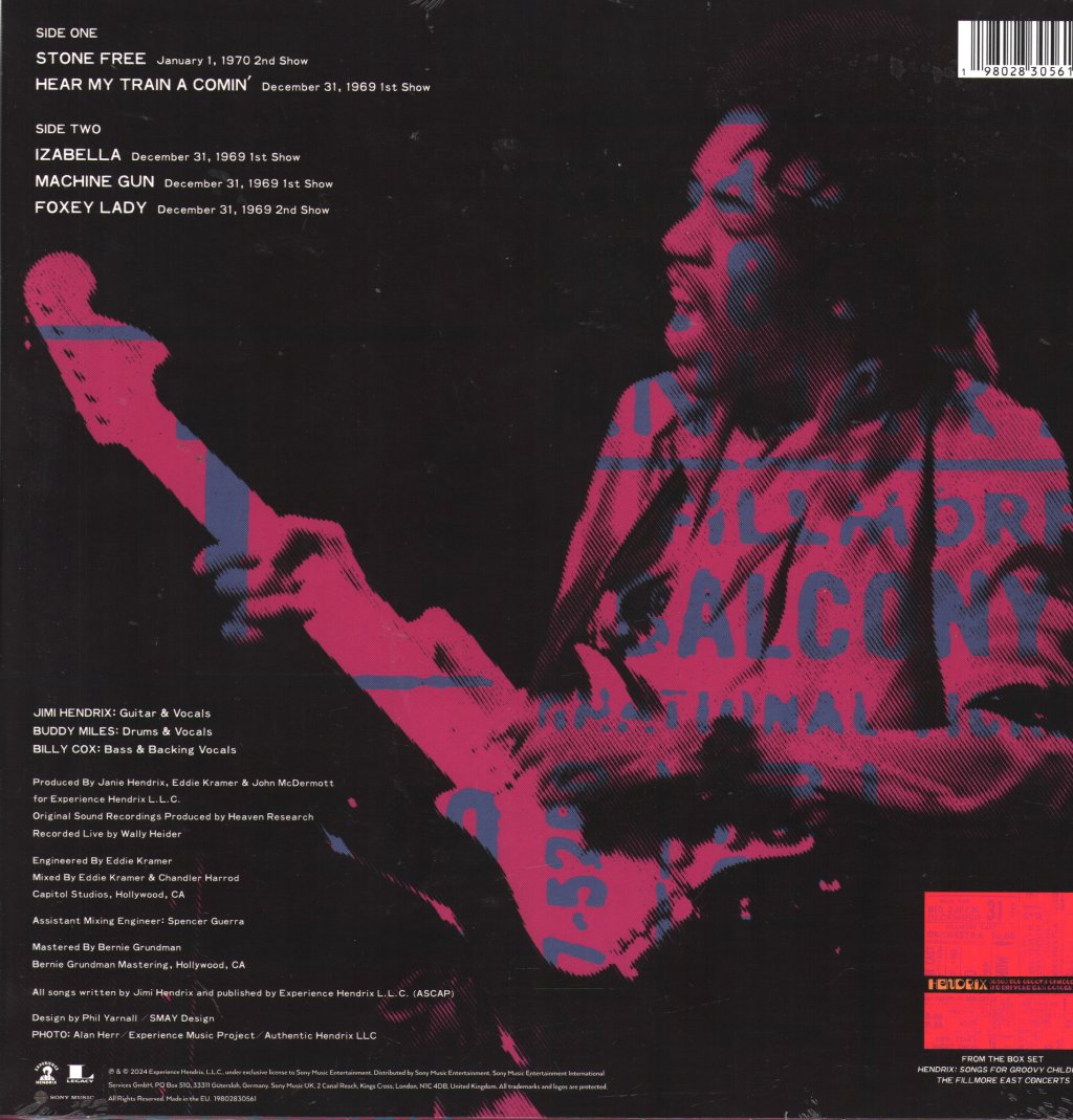 Jimi Hendrix - Songs For Groovy Children: The Fillmore East Concerts (Black Friday 2024) - Lp