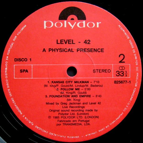Level 42 - A Physical Presence - Double Lp