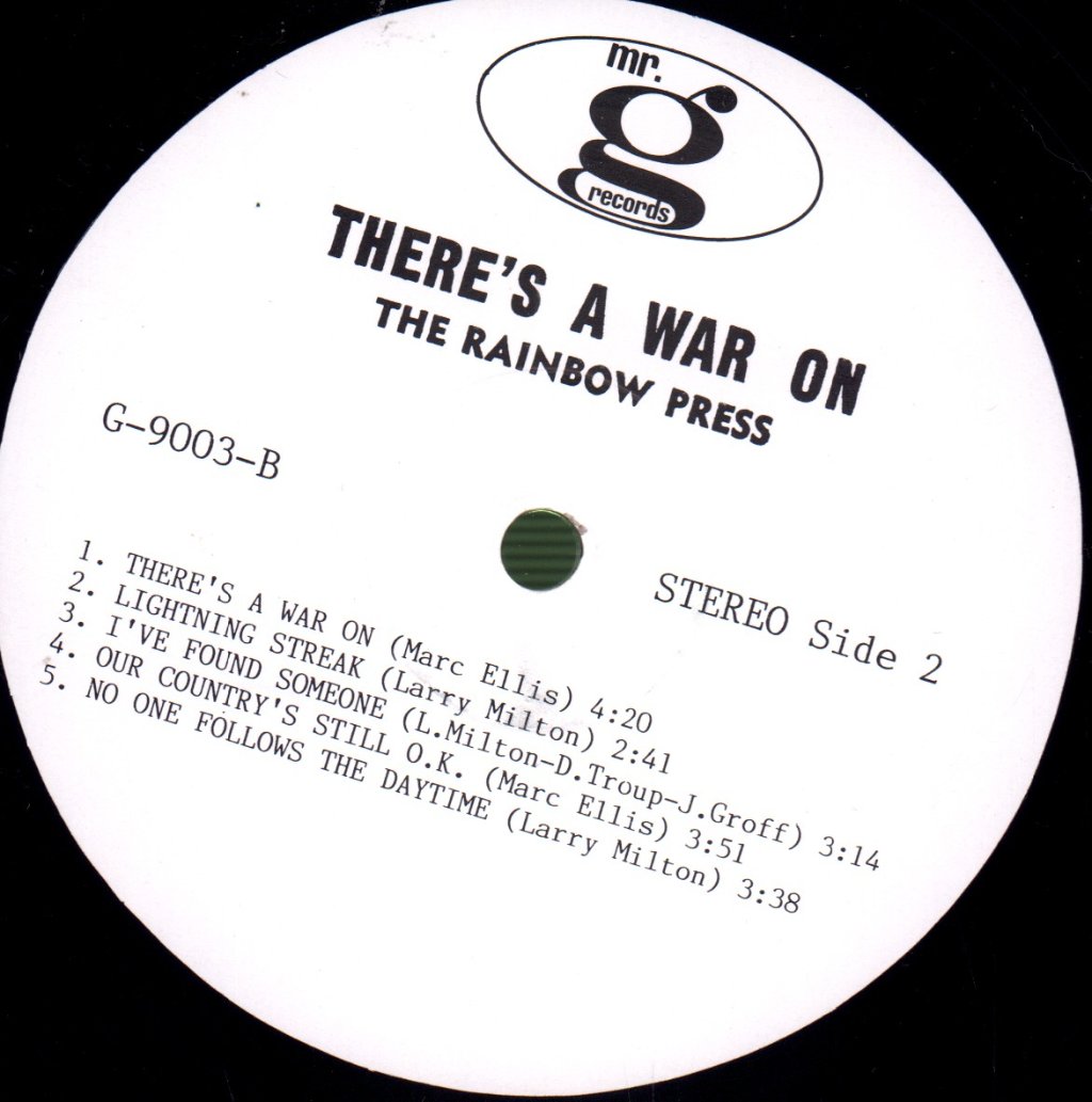 Rainbow Press - There's A War On - Lp