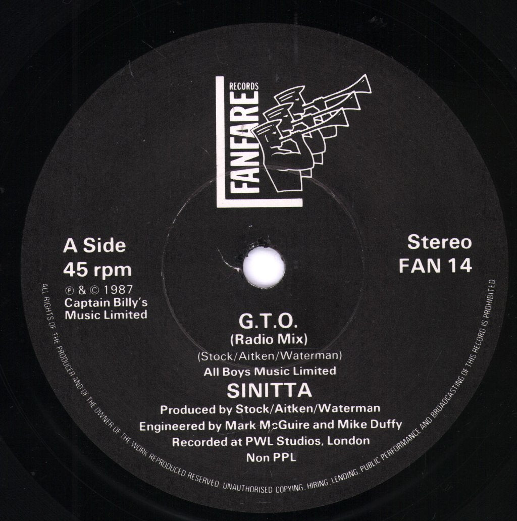 Sinitta - GTO - 7 Inch
