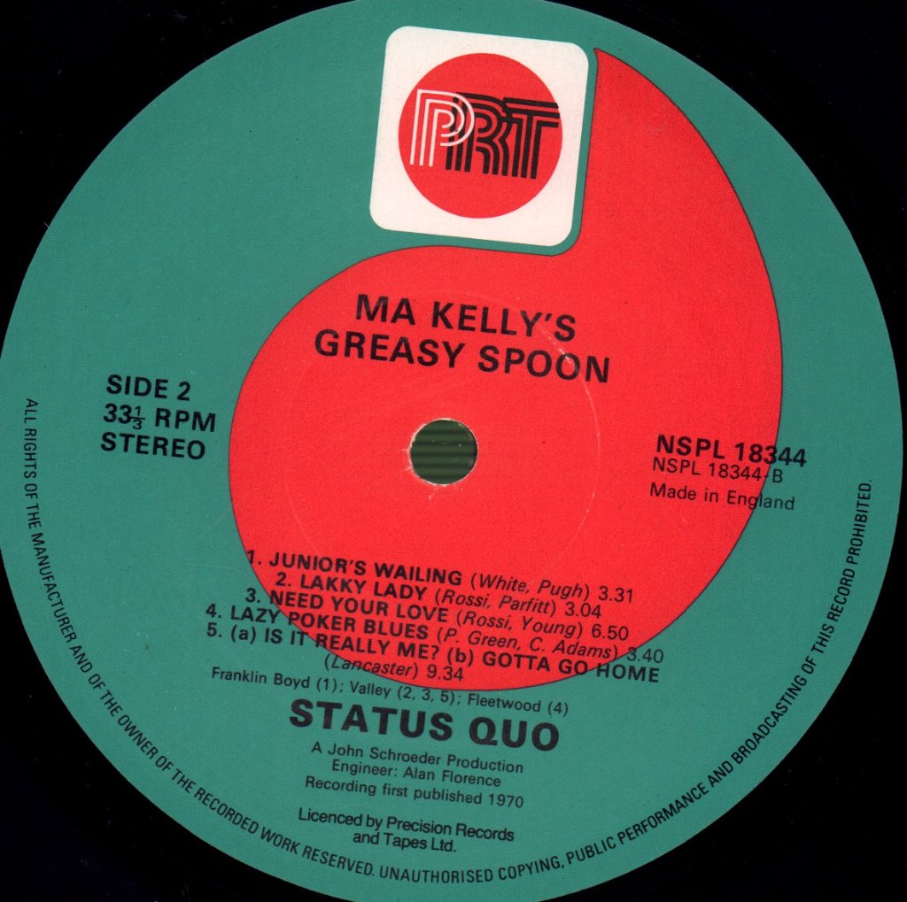 Status Quo - Ma Kelly's Greasy Spoon - Lp