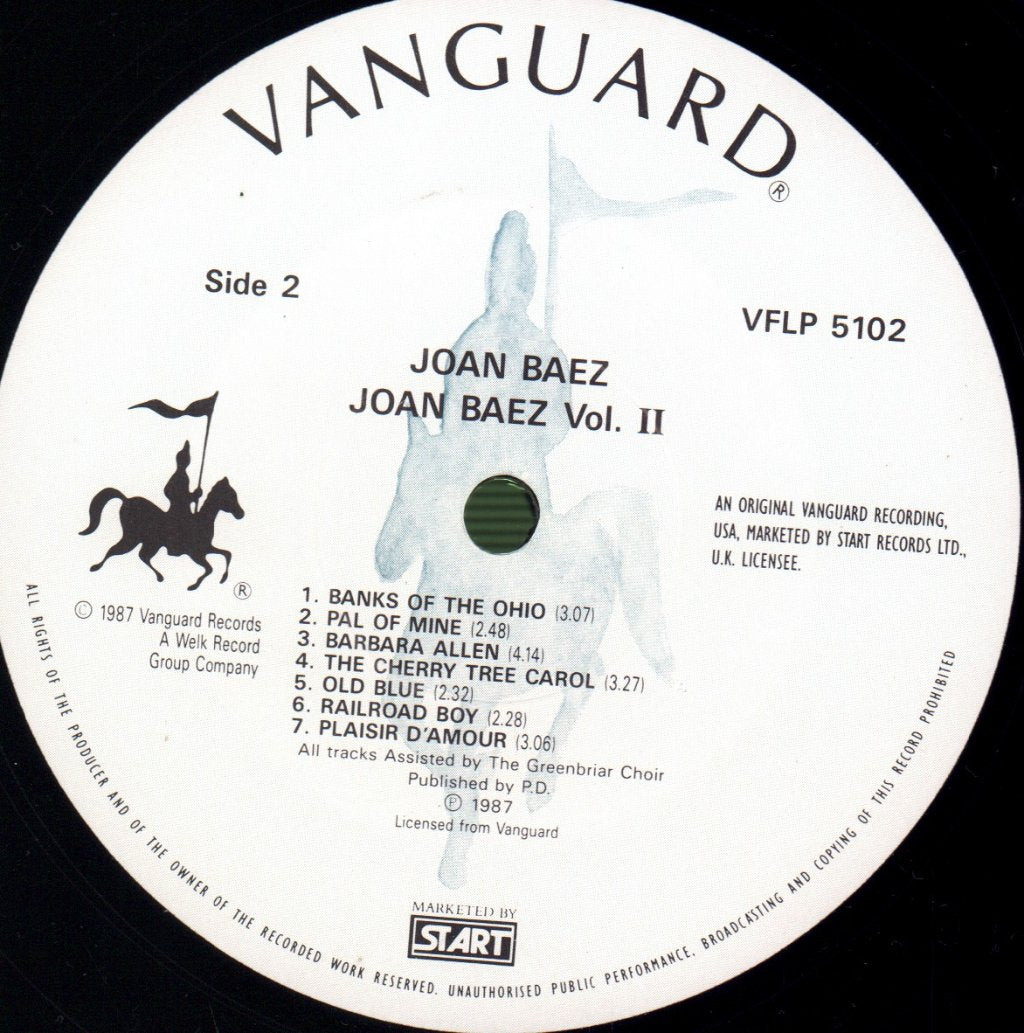 Joan Baez - Joan Baez Volume Two - Lp