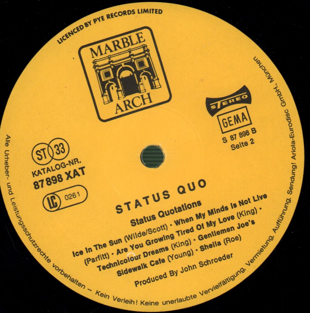 Status Quo - Status Quotations - Lp