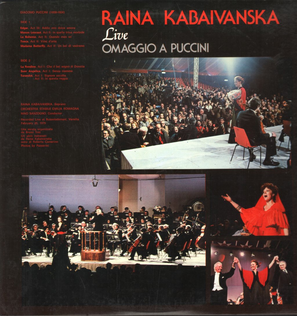 Raina Kabaivanska - Live Omaggio A Puccini - Lp
