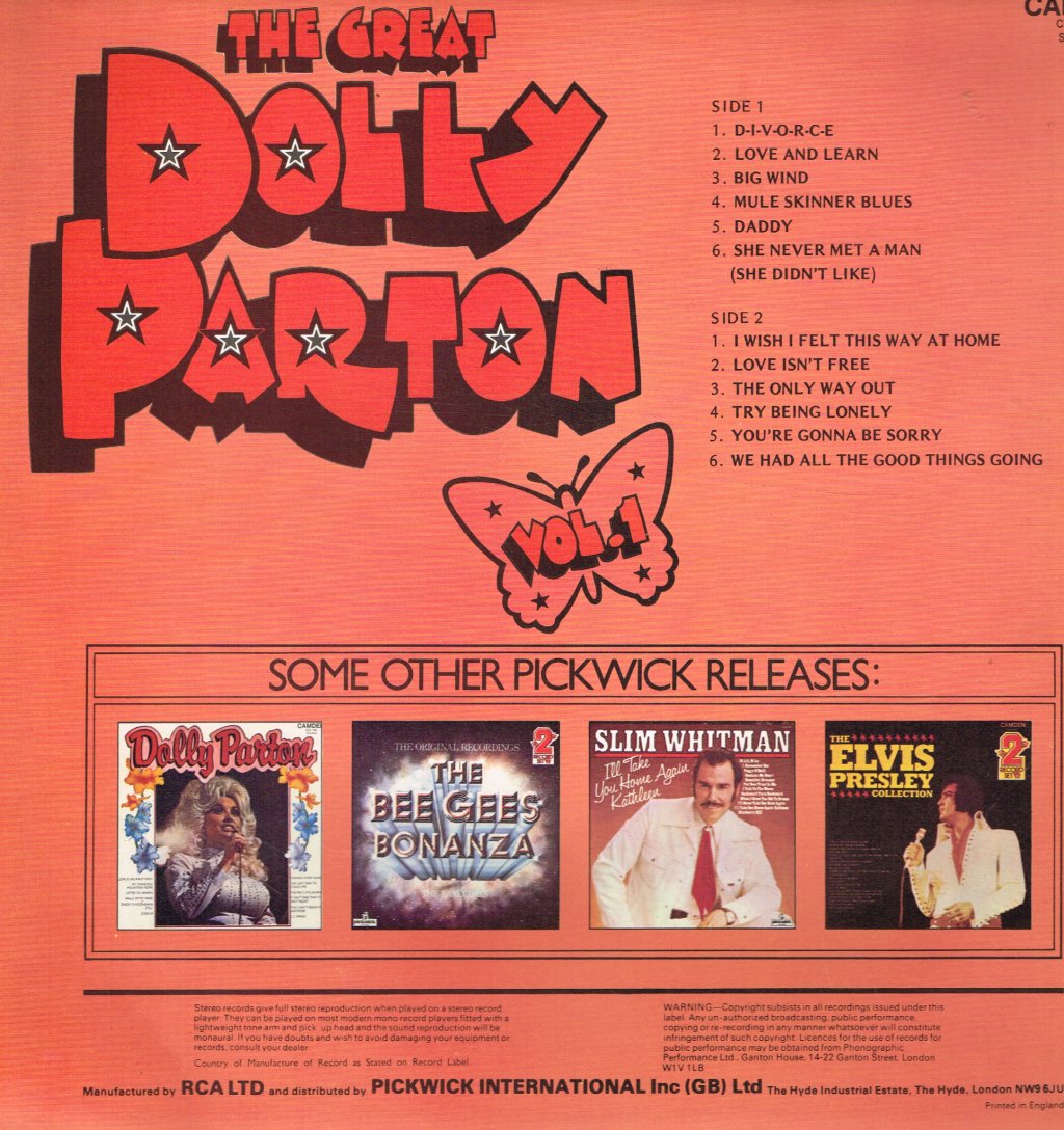 Dolly Parton - Great Dolly Parton Vol. 1 - Lp