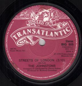 Johnstons - Streets Of London - 7 Inch