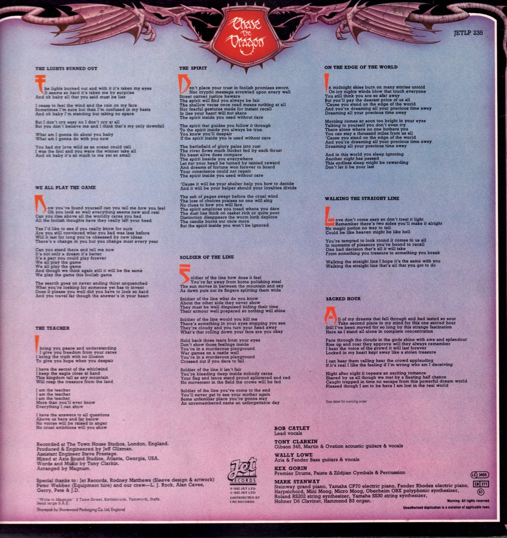 Magnum - Chase The Dragon - Lp