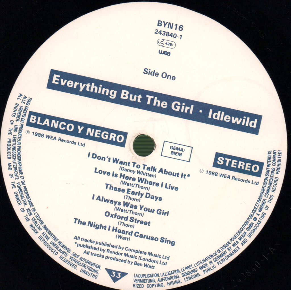 Everything But The Girl - Idlewild - Lp