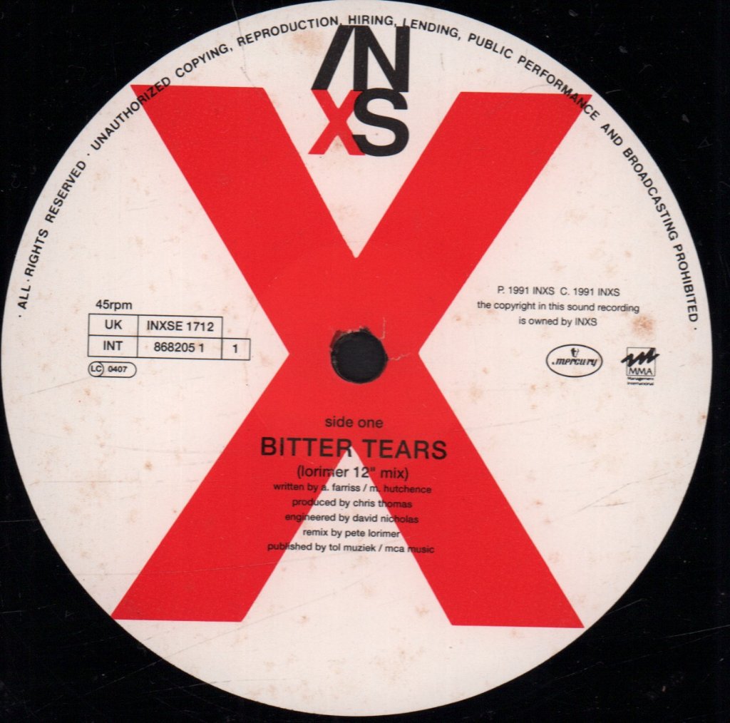 INXS - Bitter Tears - 12 Inch