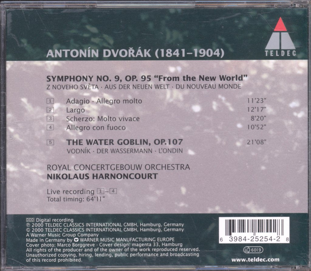 Nikolaus Harnoncourt / Royal Concertgebouw Orchestra - Dvořák - Symphony No. 9 From The New World • The Water Goblin - Cd