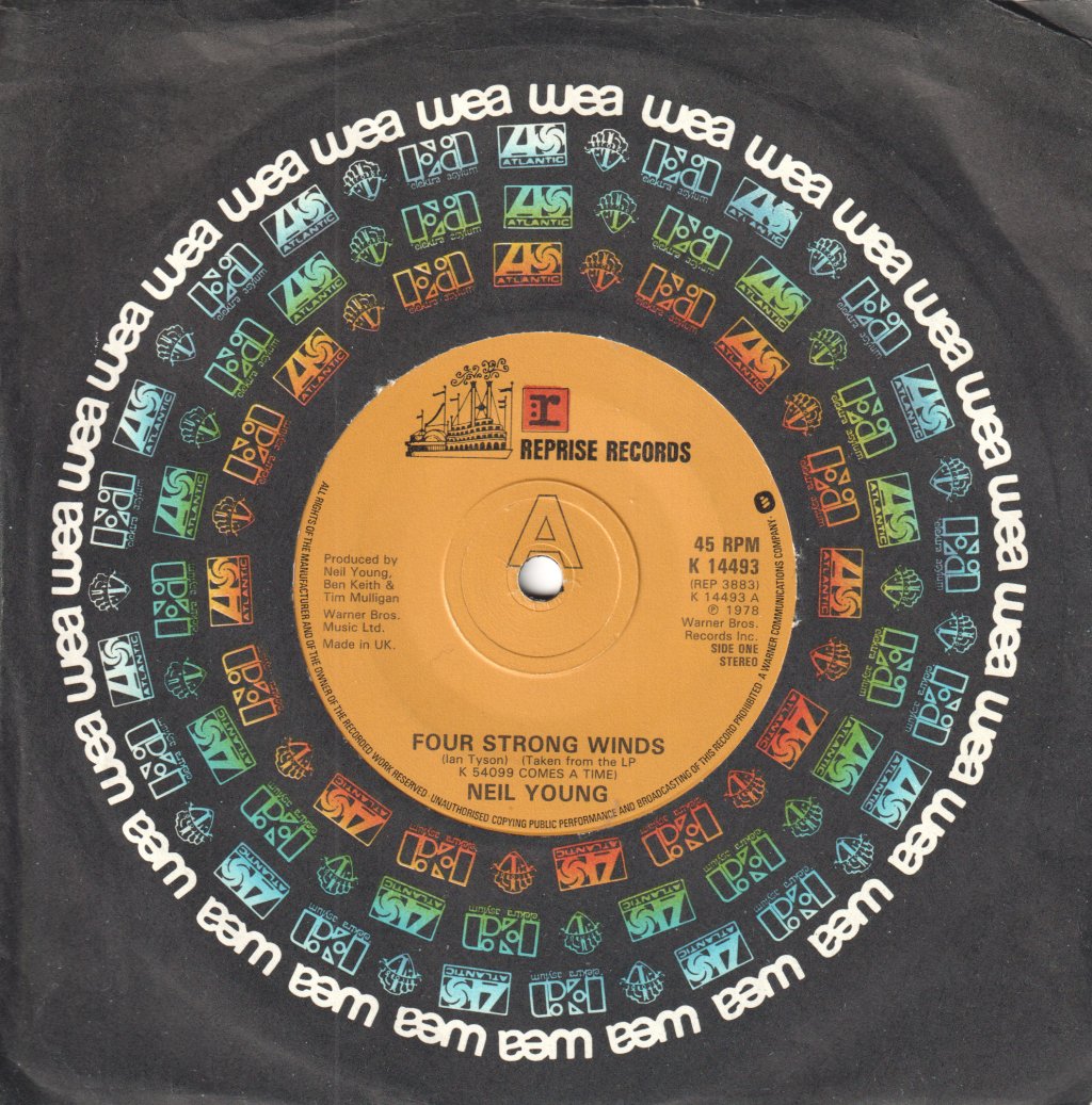 Neil Young - Four Strong Winds - 7 Inch