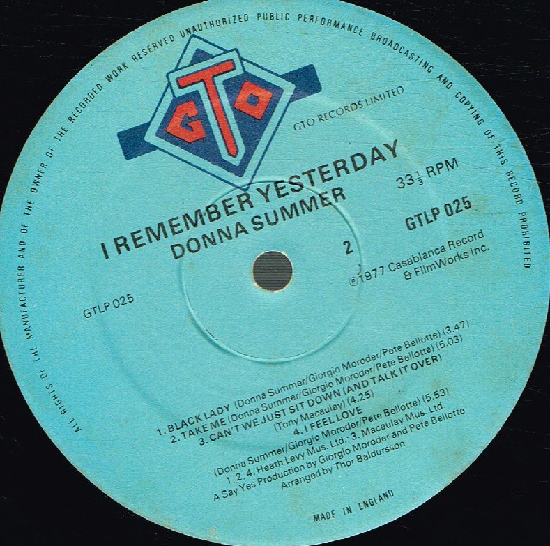 Donna Summer - I Remember Yesterday - Lp
