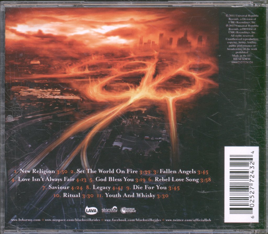 Black Veil Brides - Set The World On Fire - Cd