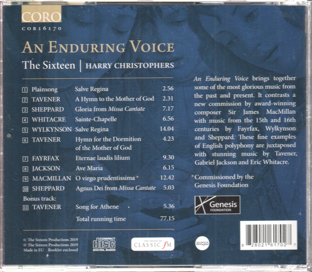 Sixteen, Harry Christophers - An Enduring Voice - Cd