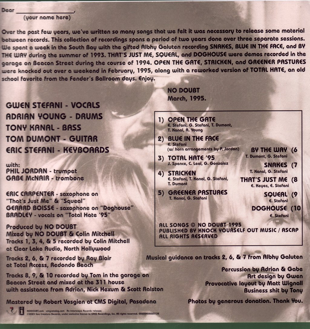 No Doubt - Beacon Street Collection - Lp