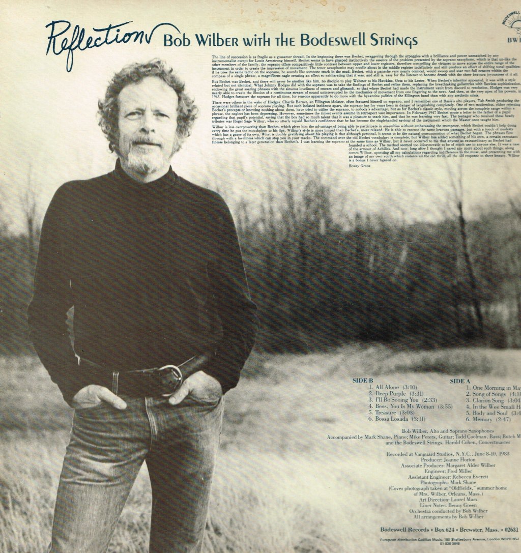 Bob Wilber With The Bodeswell Strings - Reflections - Lp