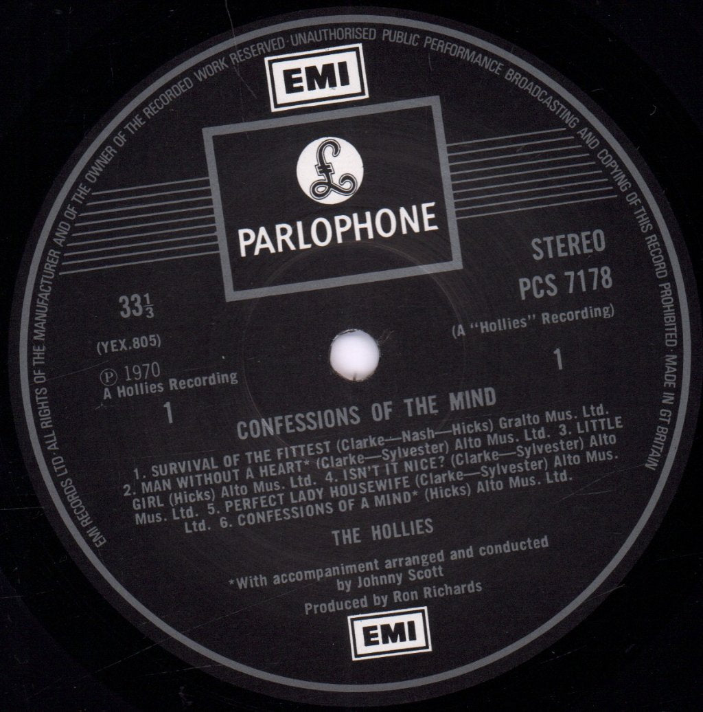 Hollies - Confessions Of The Mind - Lp