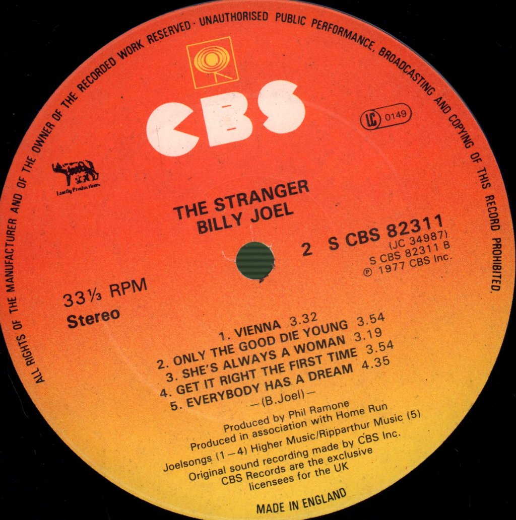 Billy Joel - Stranger - Lp