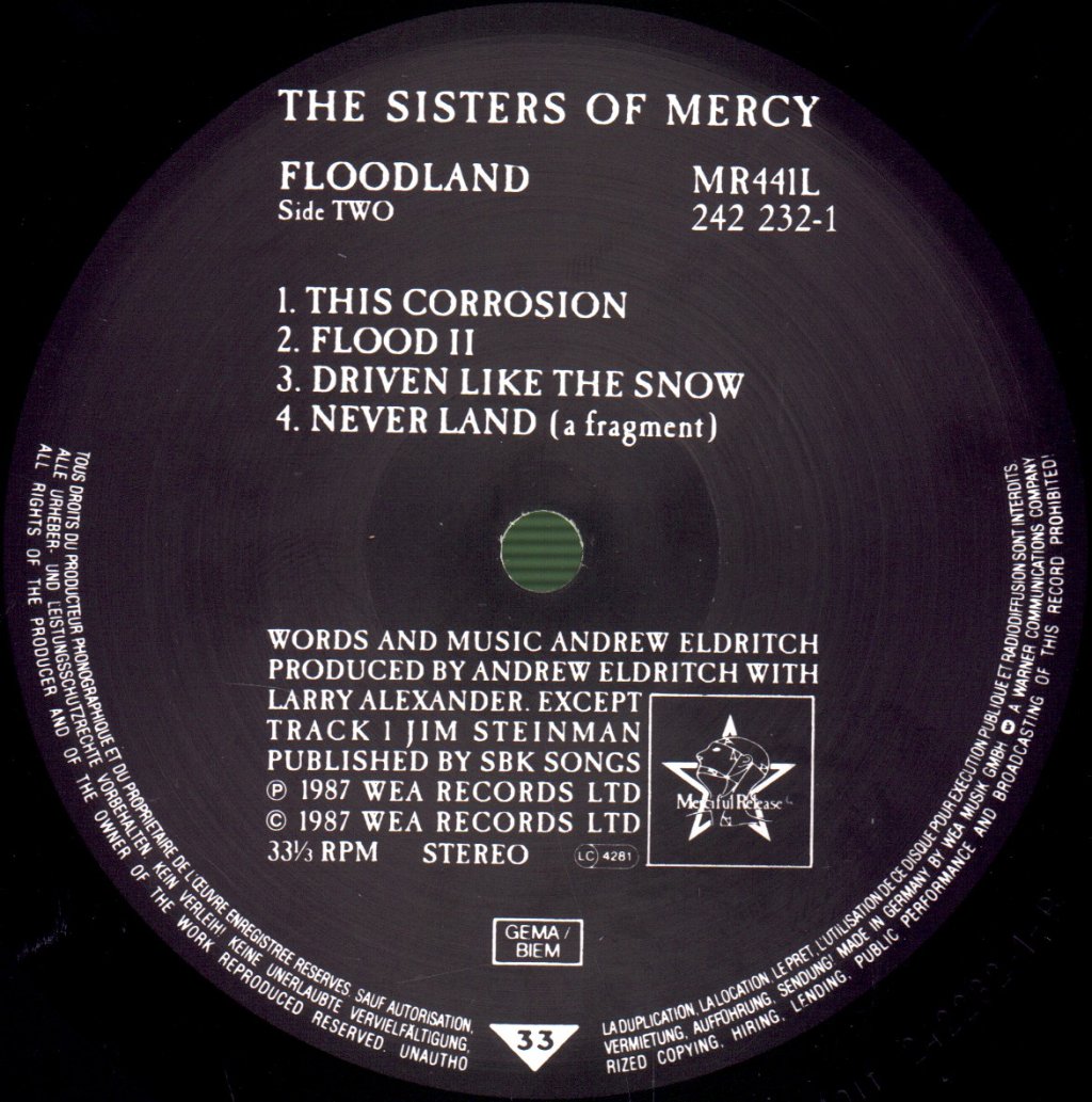 Sisters Of Mercy - Floodland - Lp