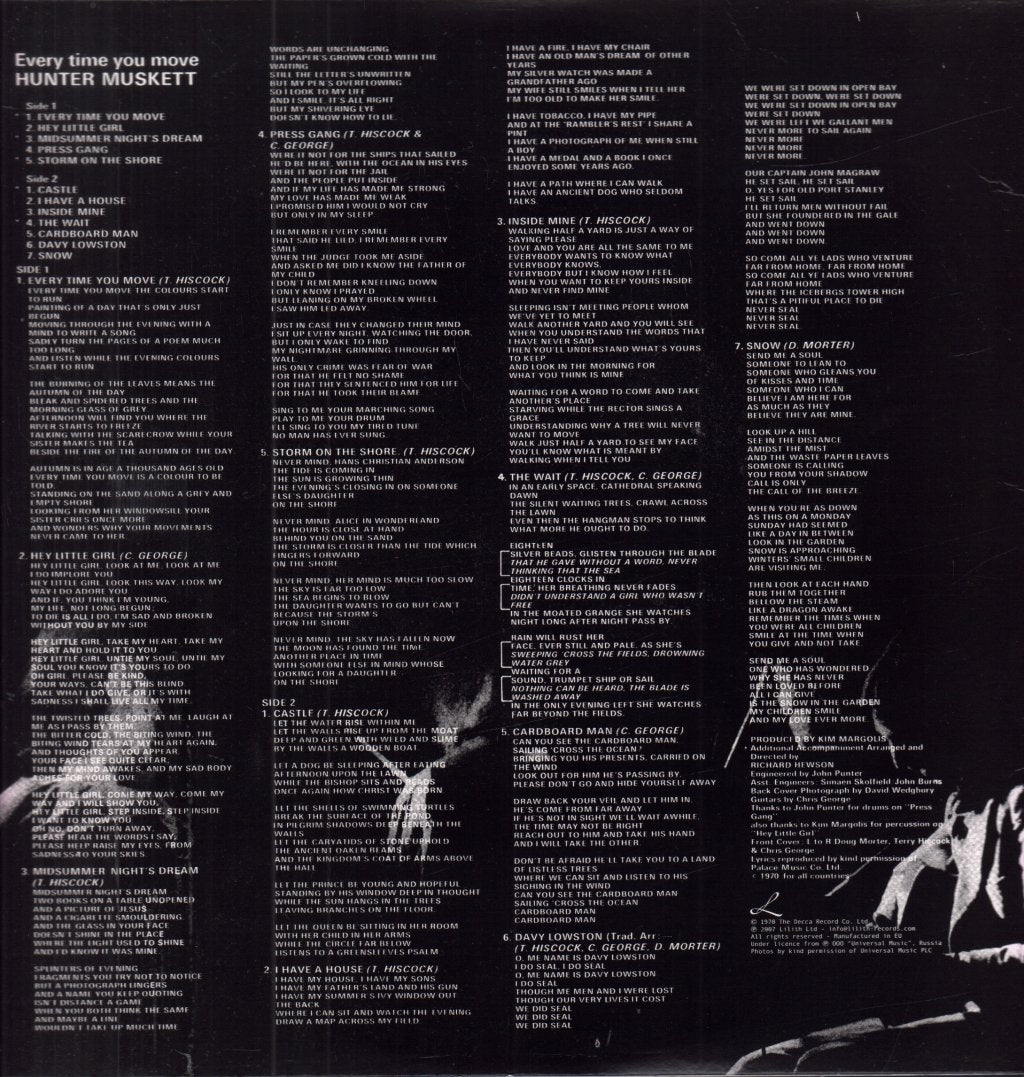Hunter Muskett - Every Time You Move - Lp