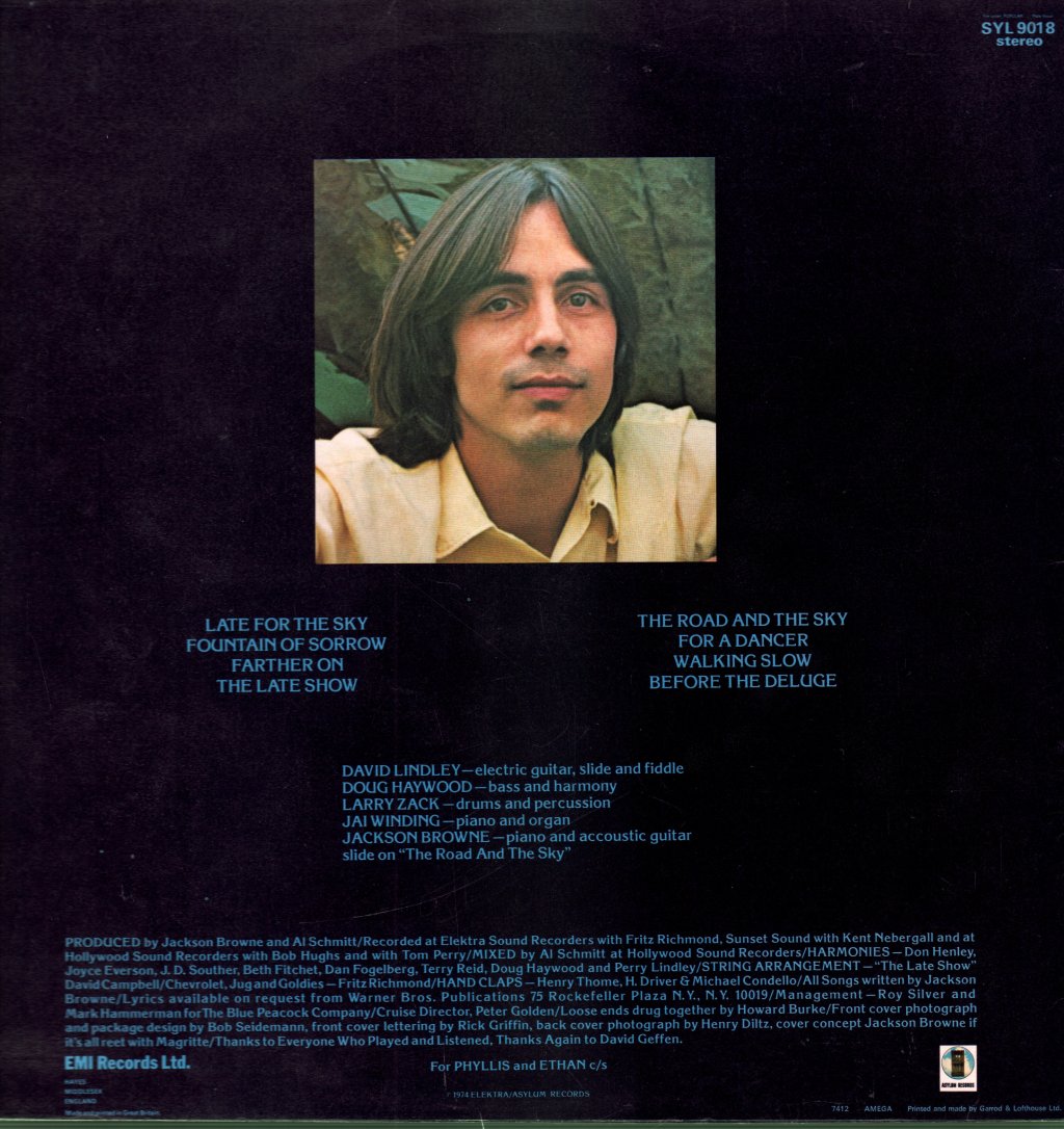 Jackson Browne - Late For The Sky - Lp